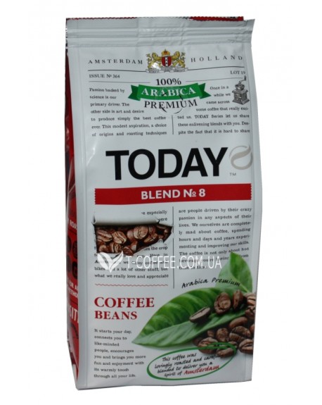 Кава TODAY Arabica Premium Blend № 8 зернова 200 г (5060300570431)
