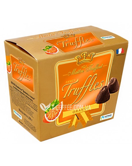 Цукерки Maitre Truffout Orange Flavour Трюфель Апельсин 200 г (9002859102172)