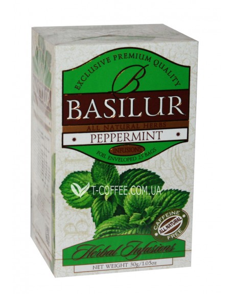 Чай BASILUR Peppermint Перцева М'ята - Трав'яні Збори 25 х 1,2 г (4792252922785)