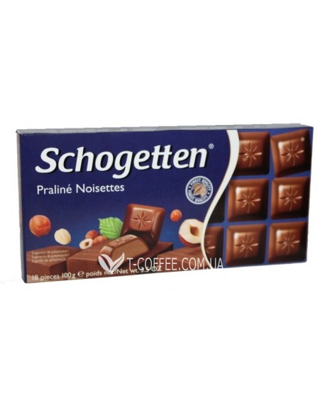 Шоколад SCHOGETTEN Praline Noisettes Молочний Праліне Фундук 100 г (4000415851705)