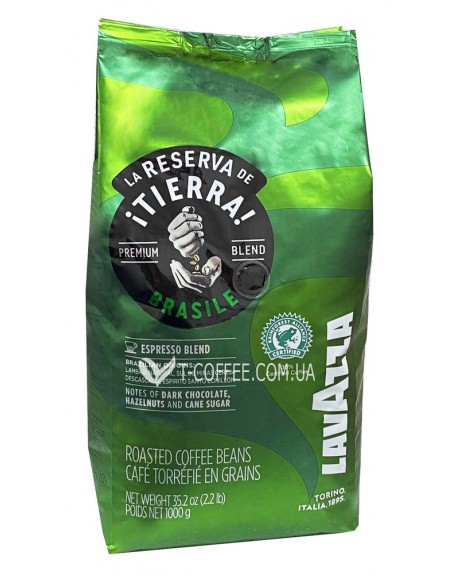 Кава LAVAZZA la Reserva de Tierra Brasile Espresso Blend зернова 1 кг (8000070052802)