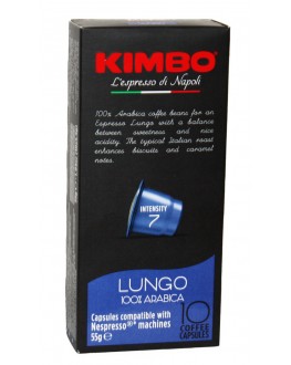 Кава KIMBO Nespresso Lungo в капсулах 10 х 5,5 г (8002200145187)