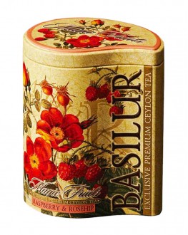 Чай BASILUR Raspberry Rosehip Малина Шипшина - Чарівні Фрукти 100 г ж/б (4792252100626)