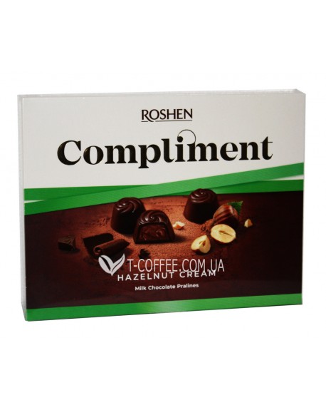 Цукерки ROSHEN Compliment Hazelnut Cream 122 г в коробці (4823077629488)