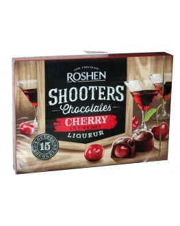 Цукерки ROSHEN Shooters Cherry Liqeur Вишневий Лікер 150 г в коробці (4823077618925)
