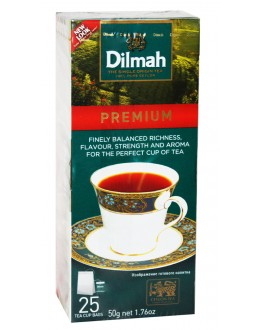 Чай DILMAH Premium Ceylon Tea Преміум Цейлонський 25 x 2 г (931263122633)