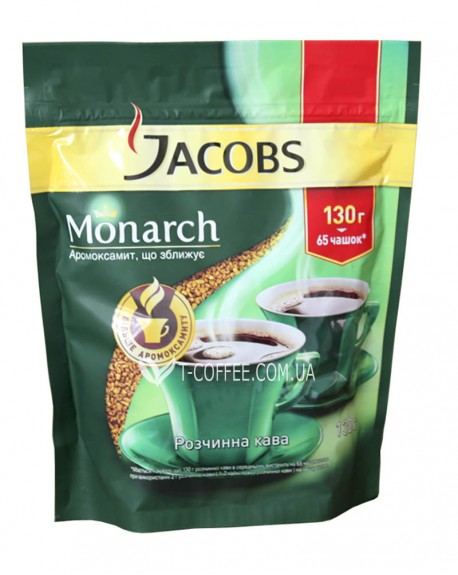 Кава JACOBS Monarch розчинна 130 г економ. пак.