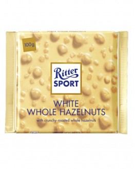 Шоколад RITTER SPORT White Whole Hazelnuts Білий Цілий Лісовий Горіх 100 г