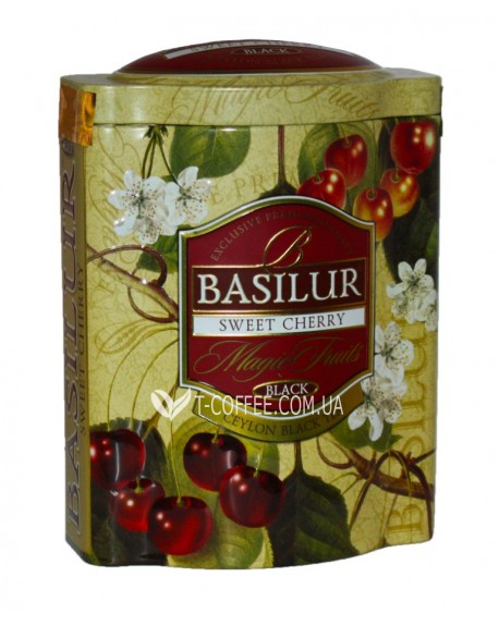 Чай BASILUR Sweet Cherry Черешня - Чарівні Фрукти 100 г ж/б (4792252918061)