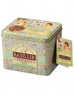 Чай BASILUR Green Caddy Зелений Подарунок - Святкова 100 г ж/б (4792252100183)