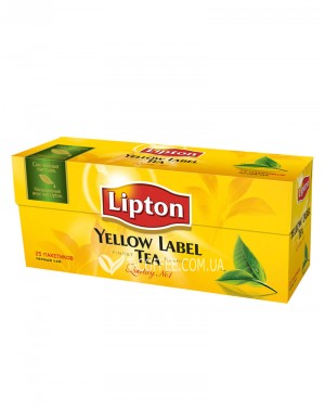 Чай LIPTON Yellow Label Чорний 25 x 2 г (4823084200038) зображення