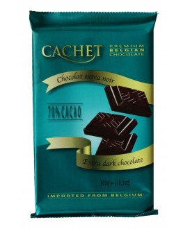 Шоколад CACHET Extra Dark Chocolate Екстра Чорний 70% какао 300 г