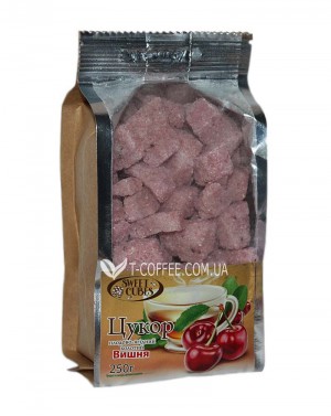 Цукор колотий кусковий з вишнею Sweet Cubes 250 г фото