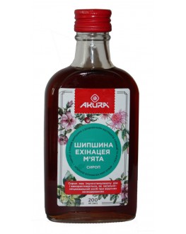 Сироп AKURA Шипшина Ехінацея М'ята 200 мл скл.пл (4820178462419)
