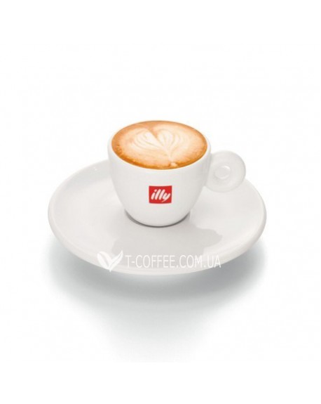 Чашка з блюдцем ILLY Doppio порцелянова 120 мл