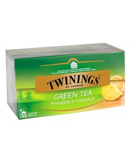 Чай TWININGS Green Tea Pineapple Grapefruit Зелений Ананас Грейпфрут 25 х 1,5 г (070177173753)