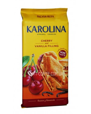 Печиво ROSHEN Karolina Cherry Vanilla Вишня Ваніль 168 г - фото