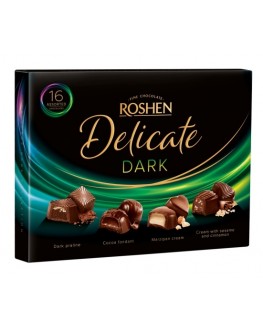Цукерки ROSHEN Assortment Delicate Dark 118 г в коробці