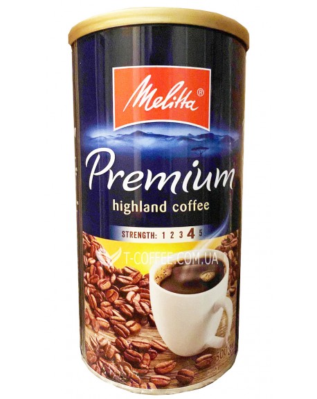 Кава MELITTA Premium 100% Arabica мелена 500 г ж/б (4002720005613)