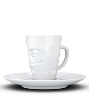 Чашка з блюдцем TASSEN Espresso Пустун порцелянова 80 мл фото