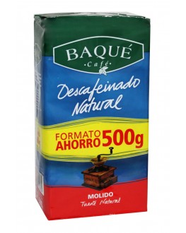 Кава CAFE BAQUE Descafeinado Natural без кофеїну мелена 500 г (8410684243709)