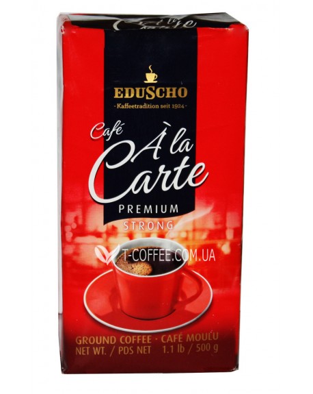Кава EDUSCHO Cafe a la Carte Premium Strong мелена 500 г (40060670883422)