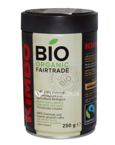 Кава KIMBO Bio Organic Fairtrade мелена 250 г ж/б (8002200101558)