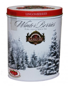 Чай BASILUR Lingonberries Брусниця - Зимові Ягоди 100 г ж/б (4792252938748)