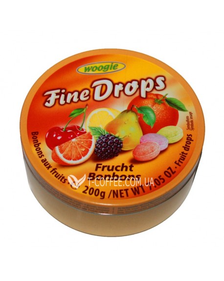 Льодяники FINE DROPS Frucht Bonbons Асорті Фрукти 200 г (9002859055553)
