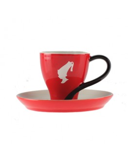 Чашка з блюдцем JULIUS MEINL Еспресо порцелянова червона 75 мл