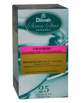 Чай DILMAH Seven Star Black Tea Strawberry Полуниця 25 x 2 г