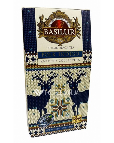 Чай BASILUR Folk Indigo Індиго - В'язана 100 г к/п (4792252942363)