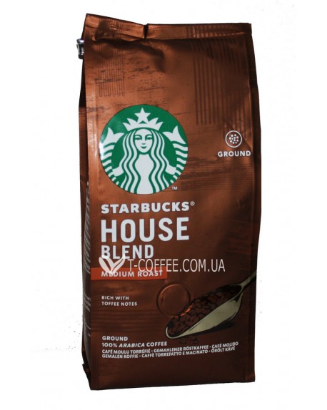 Кава STARBUCKS House Blend мелена 200 г (7613036932110)