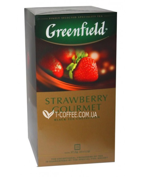 Чай GREENFIELD Strawberry Gourmet Полуниця 25 х 1,5 г (4823096803944)