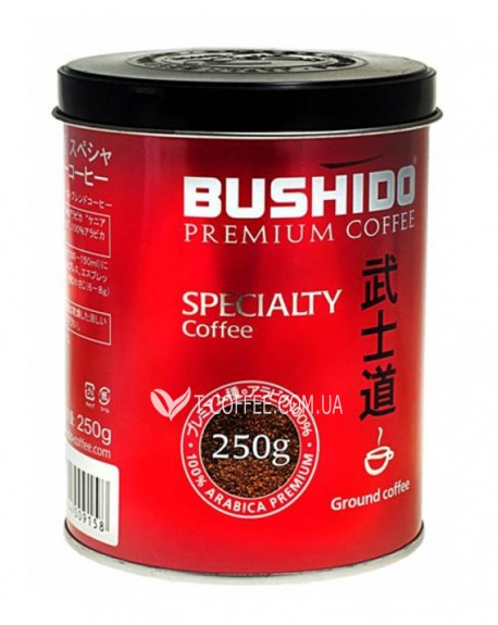 Кава BUSHIDO Specialty мелена 250 г ж/б