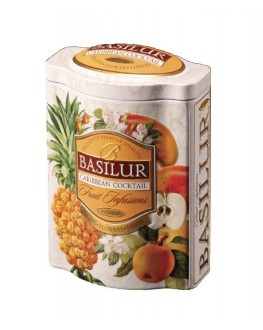 Чай BASILUR Caribbean Cocktail Карибський Коктейль - Фруктові Коктейлі 100 г ж/б (4792252918023)