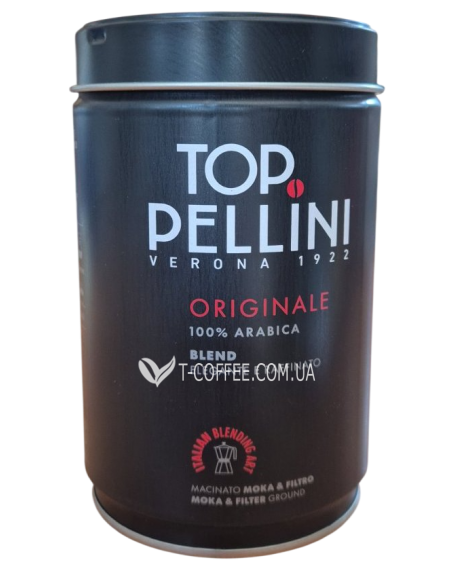 Кава PELLINI Top Arabica 100% мелена 250 г ж/б (8001685093228)