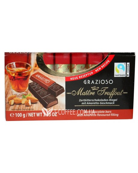 Шоколад MAITRE TRUFFOUT Grazioso Amaretto Амарето 8 x 12,5 г (9002859036668)