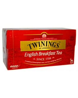 Чай TWININGS English Breakfast Англійський Сніданок 25 х 2 г (070177077693)