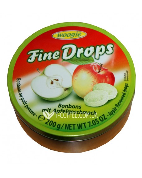 Льодяники FINE DROPS Bonbons Apfel Geschmack Яблуко 200 г (9002859090516)