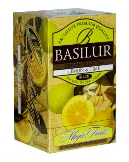 Чай BASILUR Lemon Lime Лимон Лайм - Чарівні Фрукти 20 х 2 г (4792252001077)