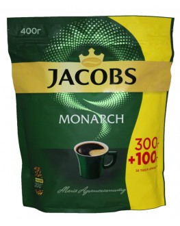 Кава JACOBS Monarch розчинна 300 г + 100 г економ. пак. (4820187043128)