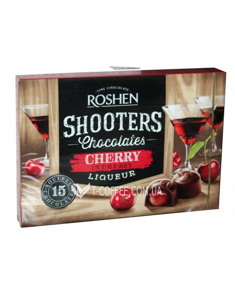 Цукерки ROSHEN Shooters Cherry Liqeur Вишневий Лікер 150 г в коробці (4823077618925)