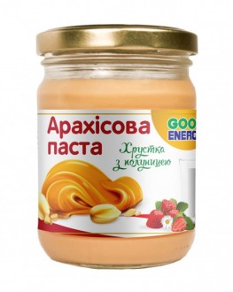 Арахісова паста GOOD ENERGY Crunch Полуниця 250 г (4820175571718)