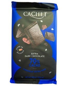 Шоколад CACHET Dark Chocolate Чорний 70% какао 300 г (5412956216452)