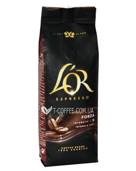 Кава L'OR Espresso Forza зернова 500 г (8711000324141)