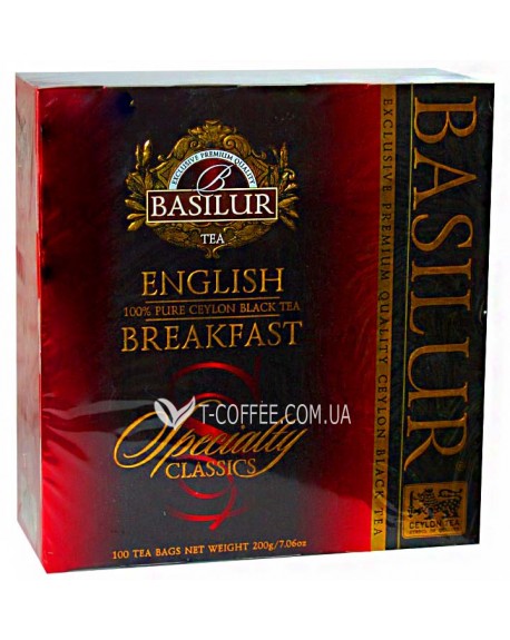 Чай BASILUR English Breakfast Англійський Сніданок - Обрана Класика 100 х 2 г (4792252922778)