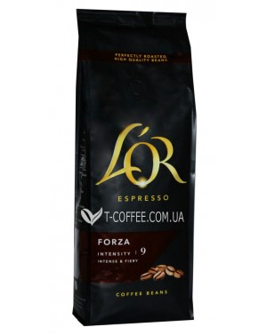 Кава L'OR Espresso Forza зернова 500 г (8711000324141) фото