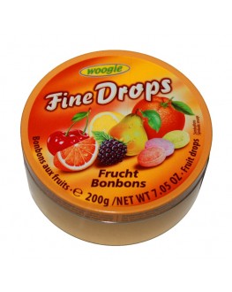 Льодяники FINE DROPS Frucht Bonbons Асорті Фрукти 200 г (9002859055553)