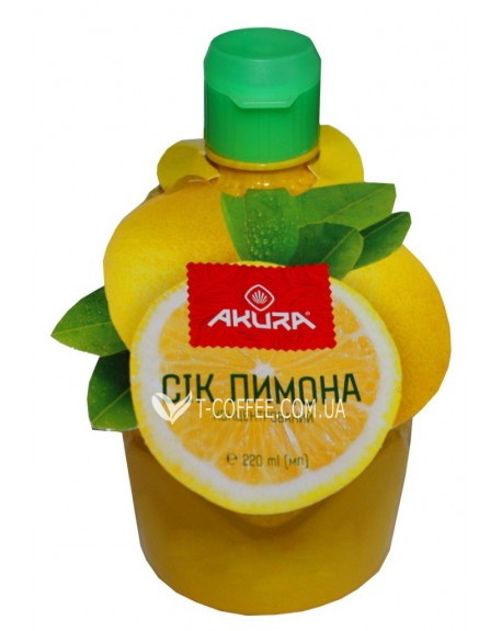 Сік лимона AKURA концентрований 220 мл п/б (5202737700009)